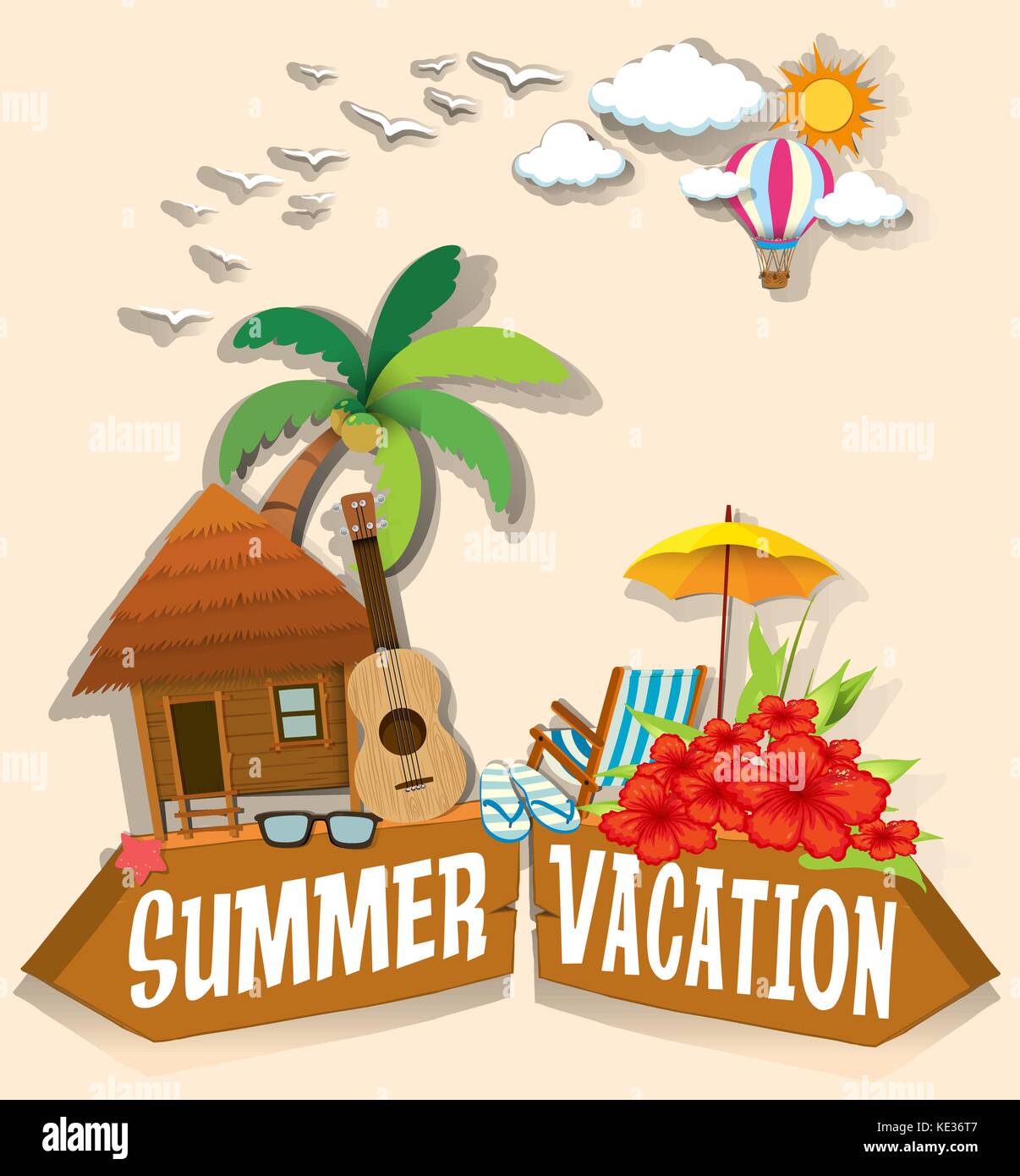 summer vacation drawing