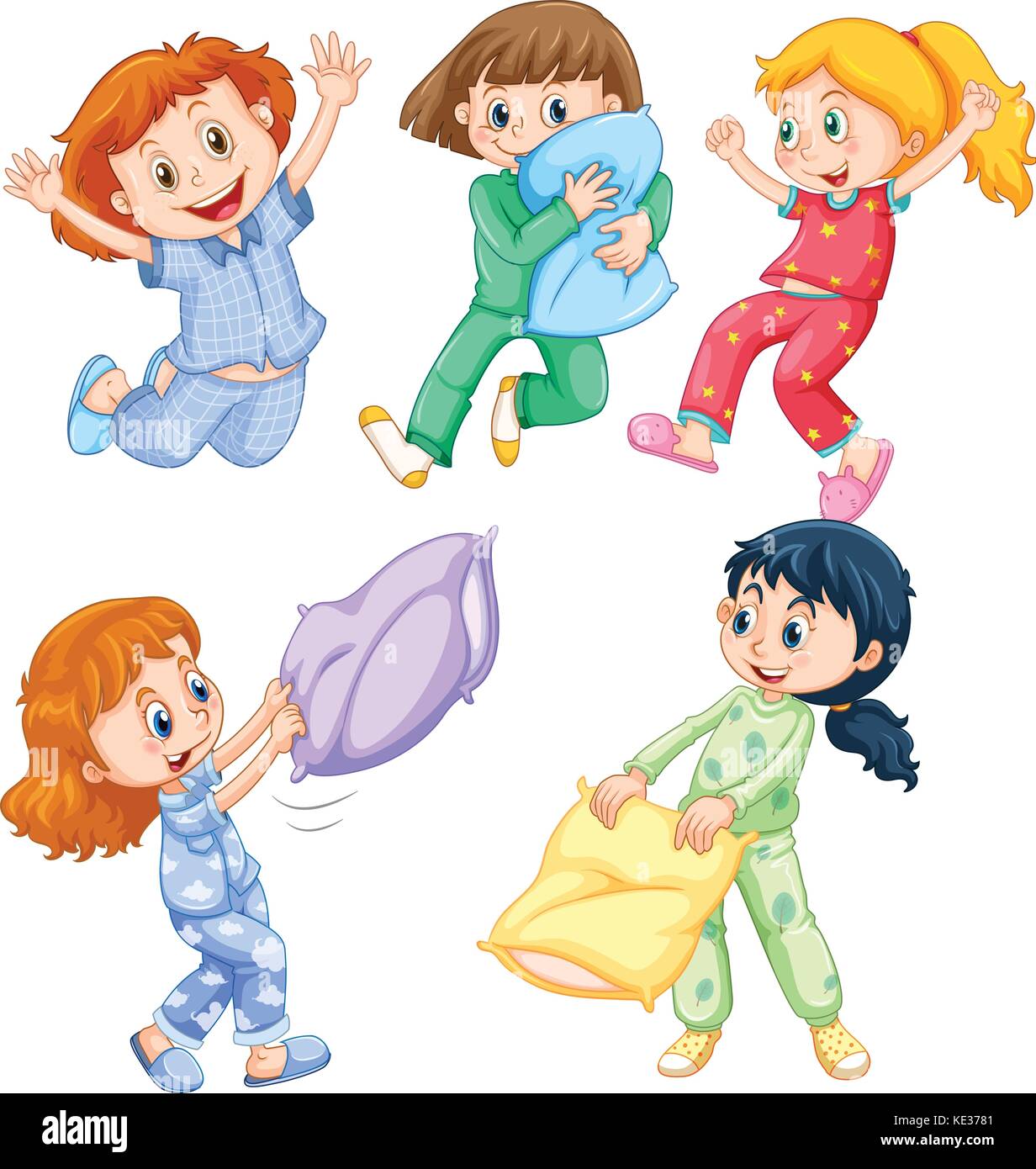 pajama party cartoon clipart