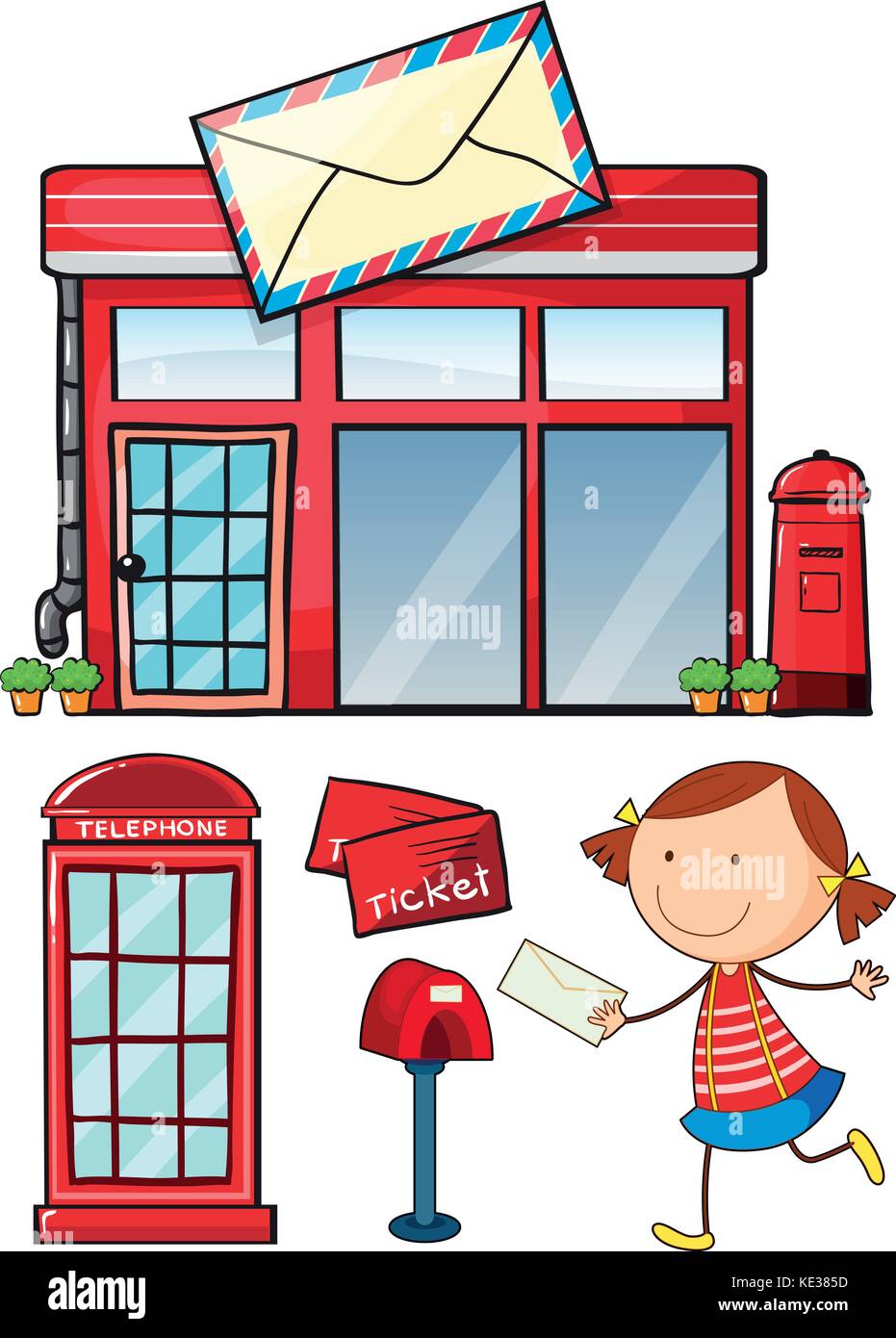 Post office an postal service set Stock Vector Image & Art - Alamy