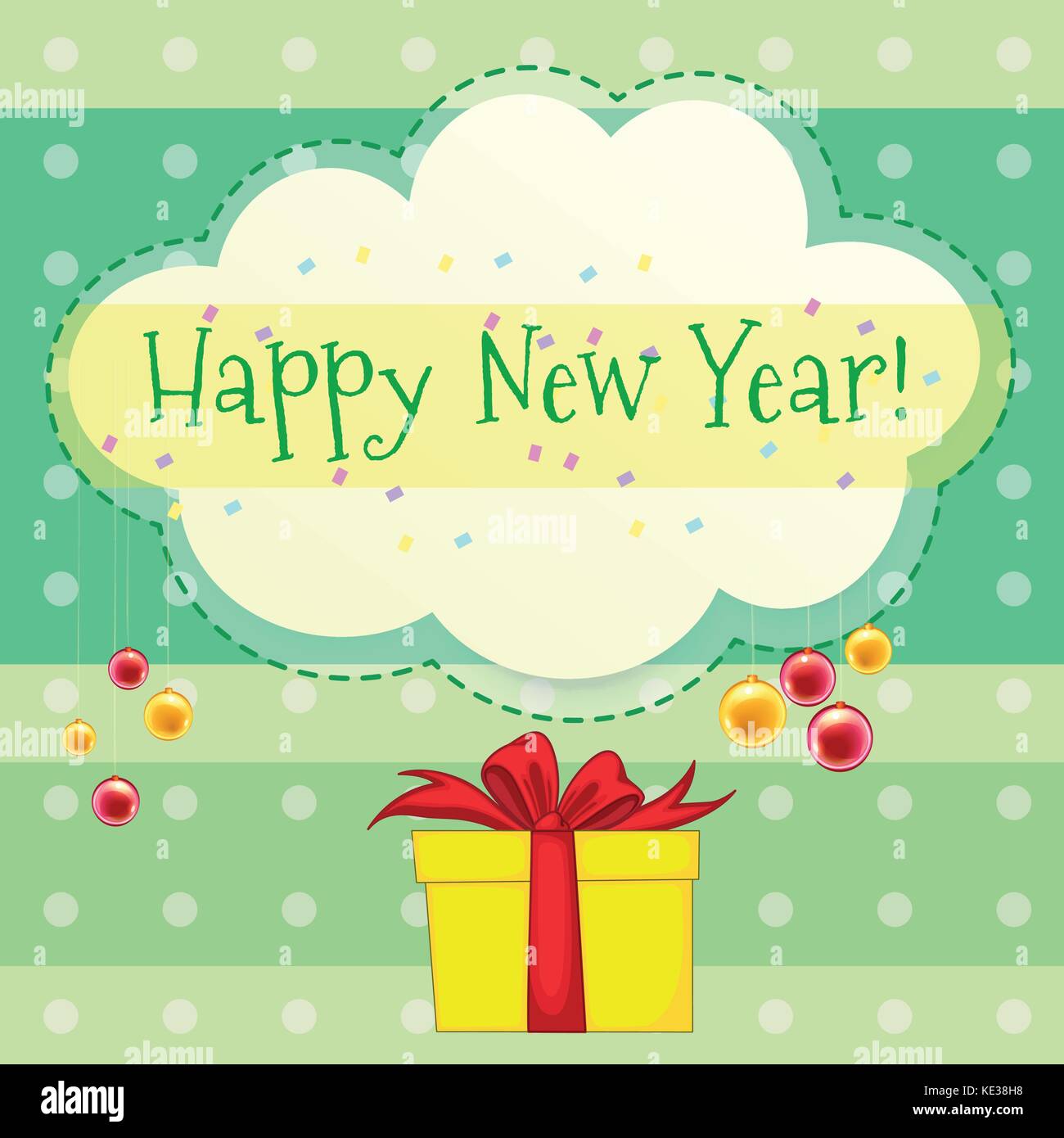 Happy New Year card illustration Stock Vector Image & Art - Alamy