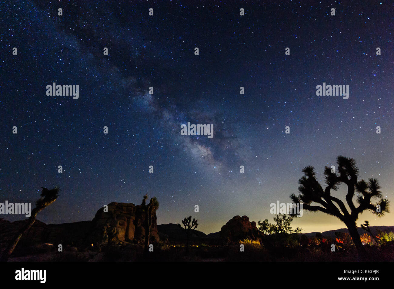 The Milky Way over Joshua Tree National Park Stock Photo - Alamy