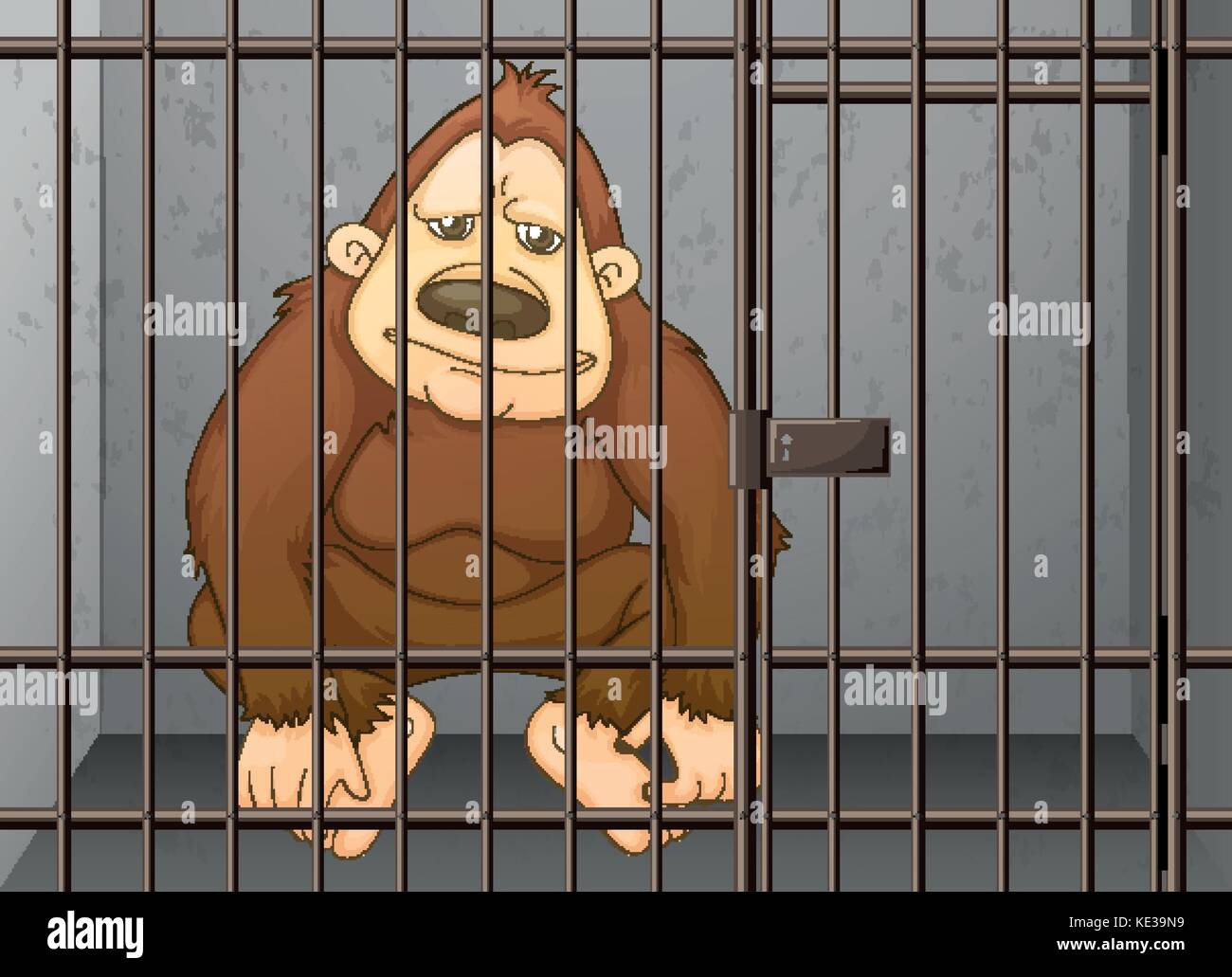 Chimpanzee enclosure zoo Stock Vector Images - Alamy