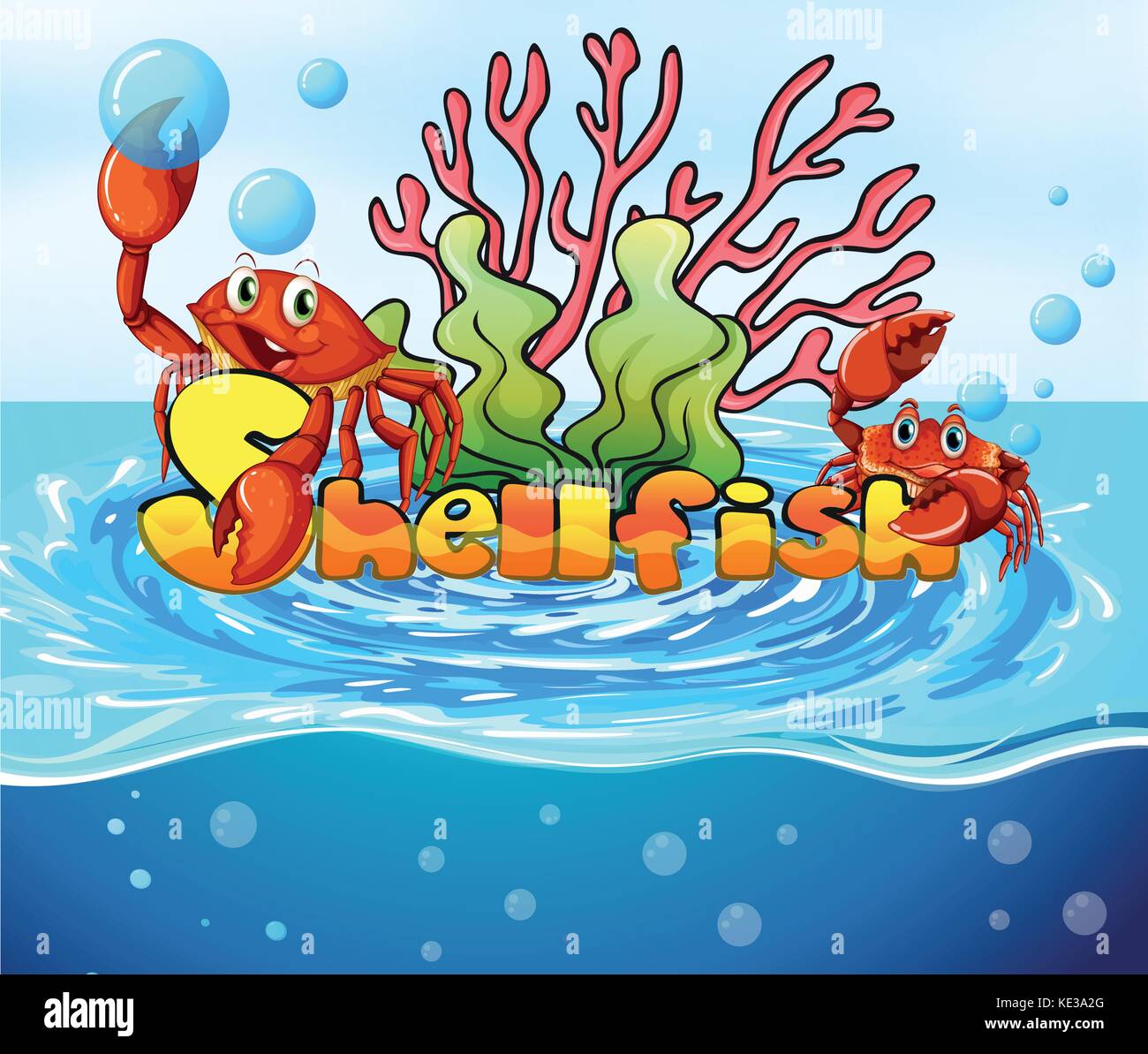 Crabs living in the ocean illustration Stock Vector Image & Art Alamy