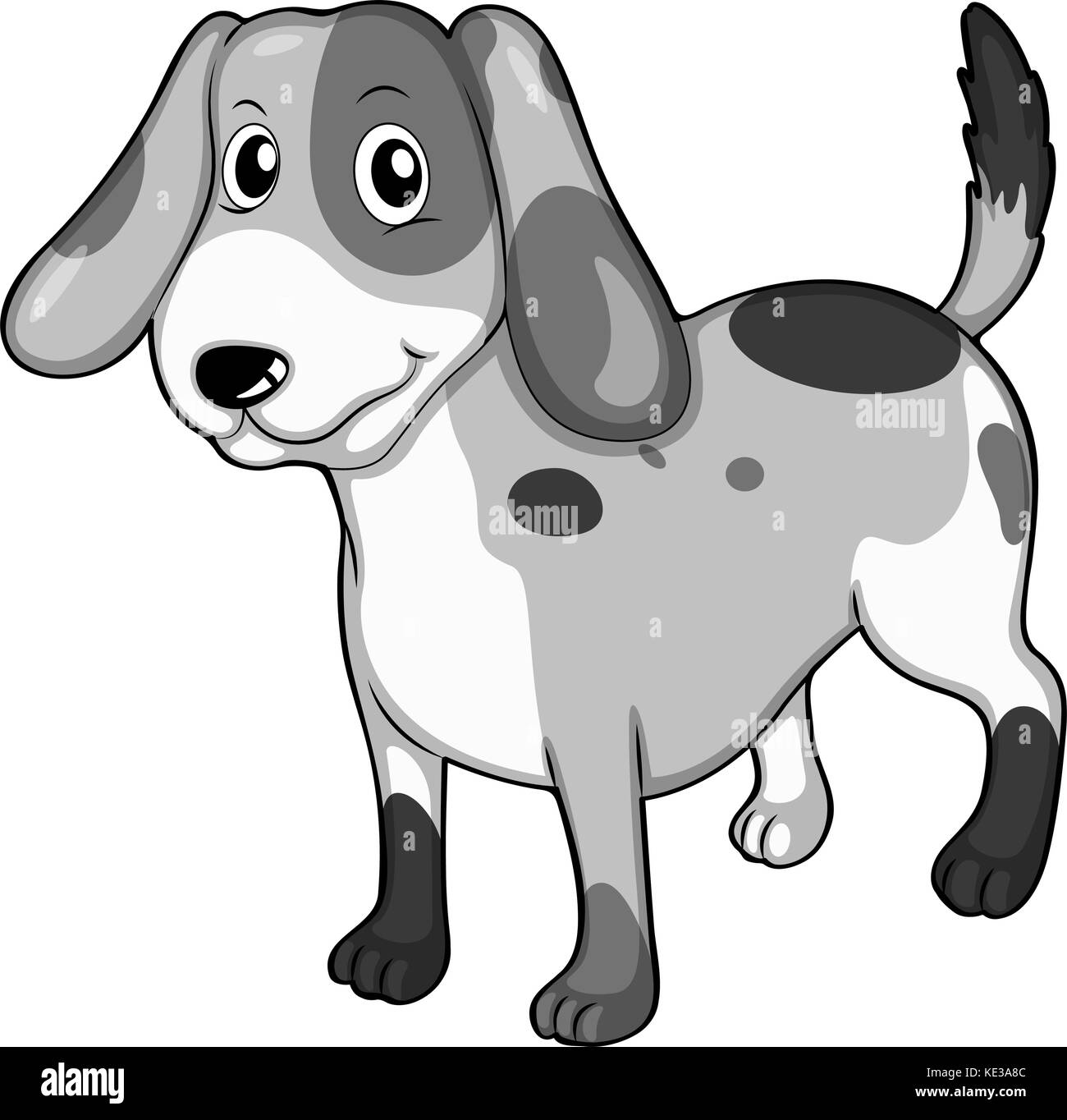 Little dog on white illustration Stock Vector Image & Art - Alamy