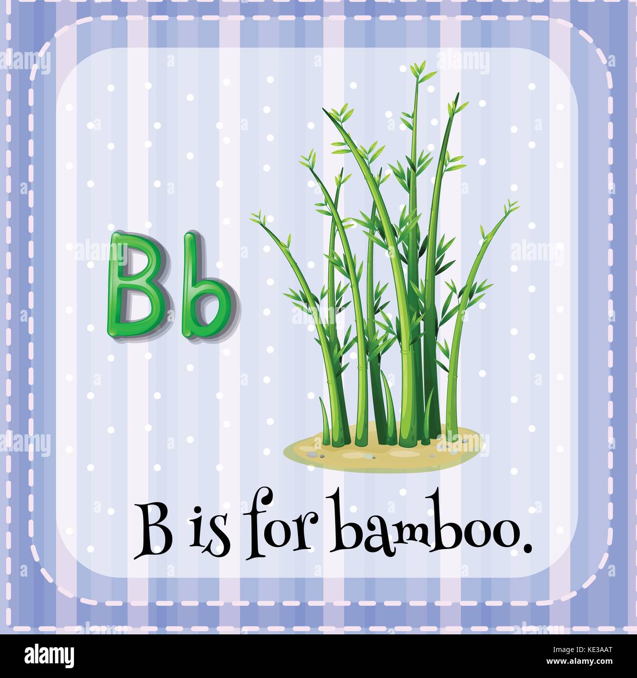 Flashcard letter B is for bamboo illustration Stock Vector Image & Art ...
