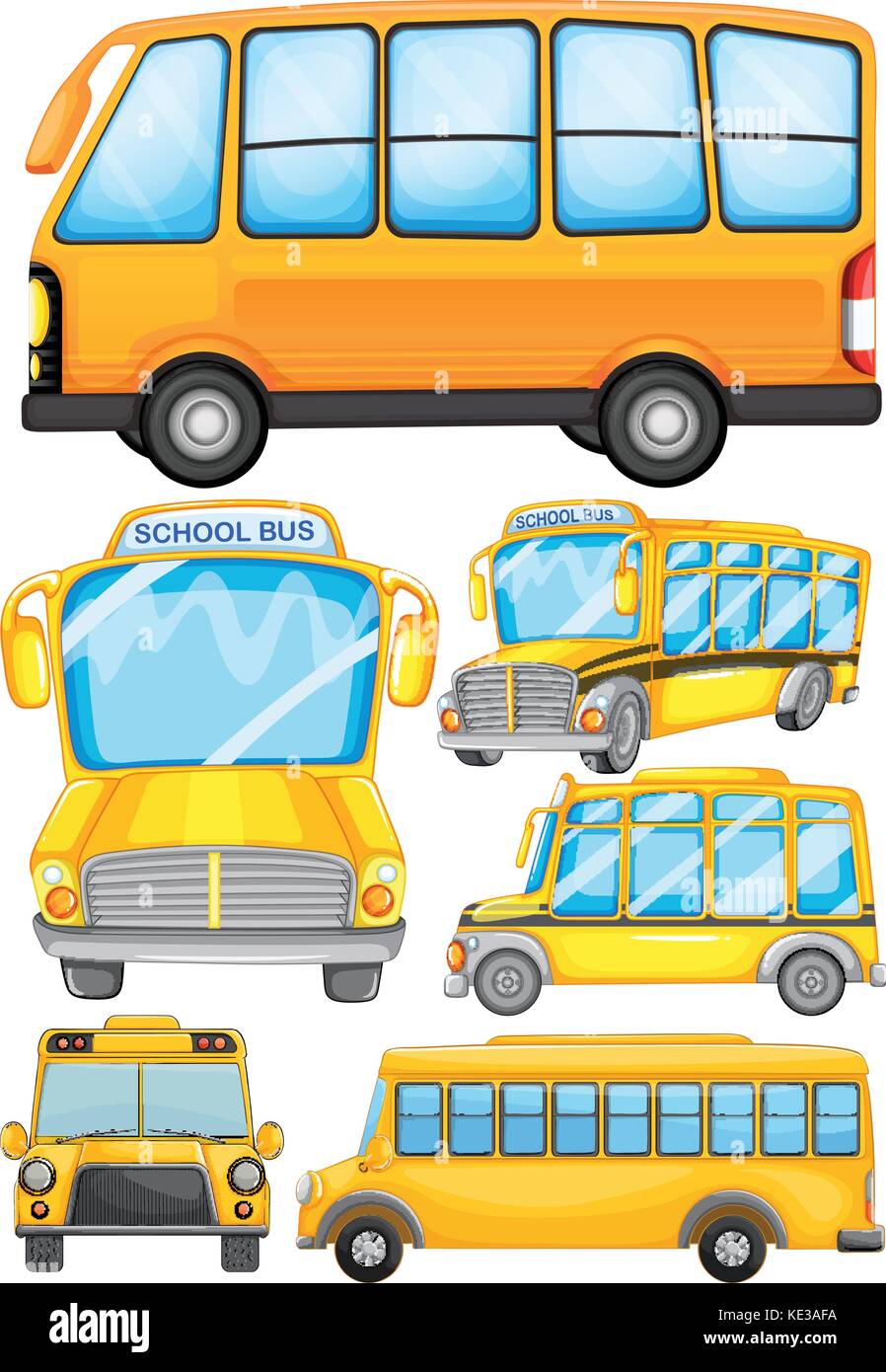 Different design of school bus illustration Stock Vector Image & Art ...