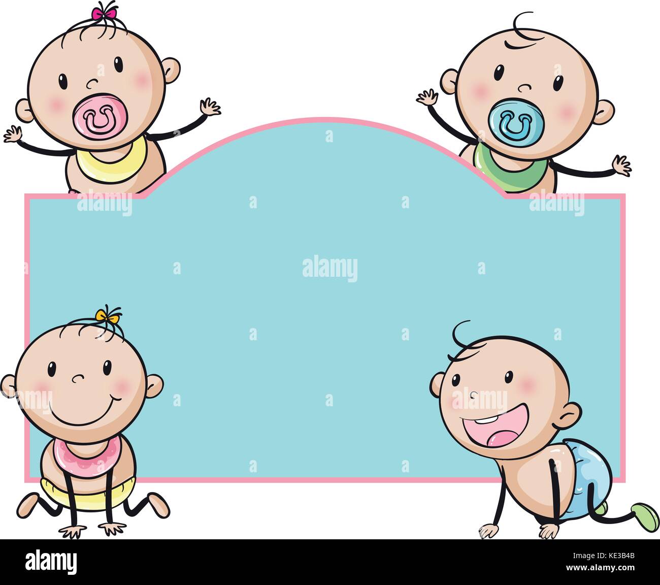 Paper design with babies illustration Stock Vector Image & Art Alamy