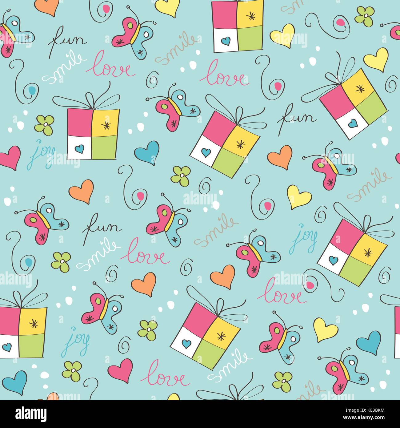 delicate seamless pattern with gift boxes Stock Vector Image & Art - Alamy
