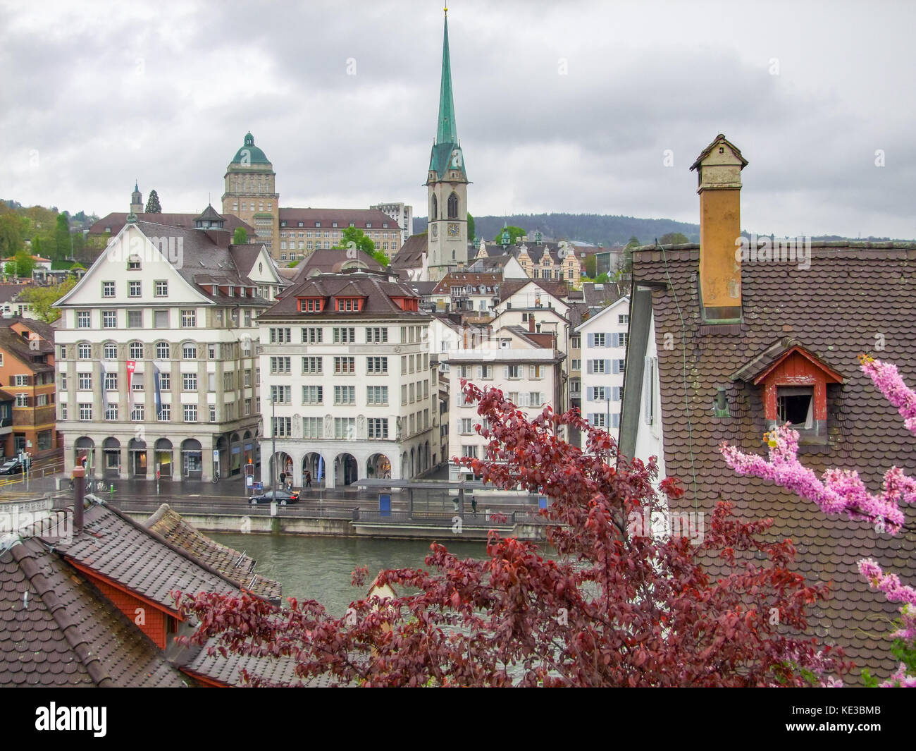city view of Zurich, the largest city in Switzerland Stock Photo Alamy