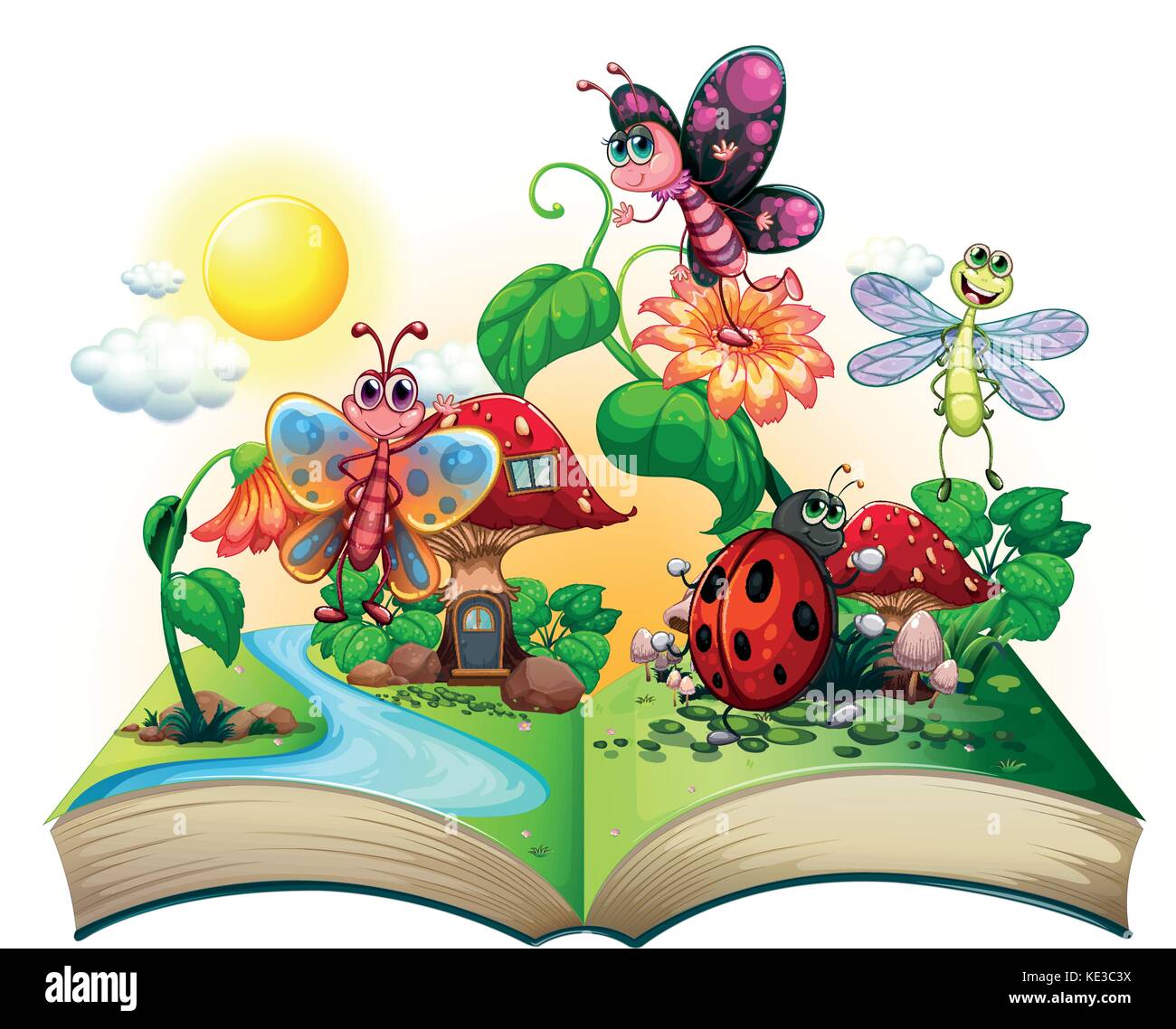 Bookflies Insects Other flying insects Stock Vector Images - Alamy