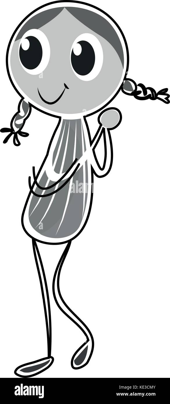 Girl smiling on white illustration Stock Vector Image & Art - Alamy