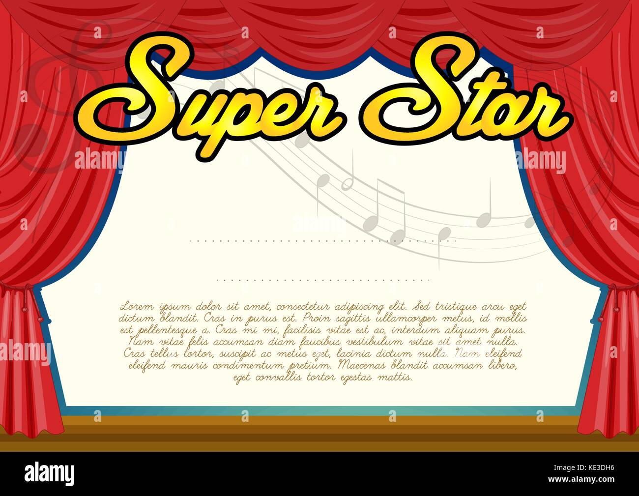 Certification template for super star illustration Stock Vector Image ...
