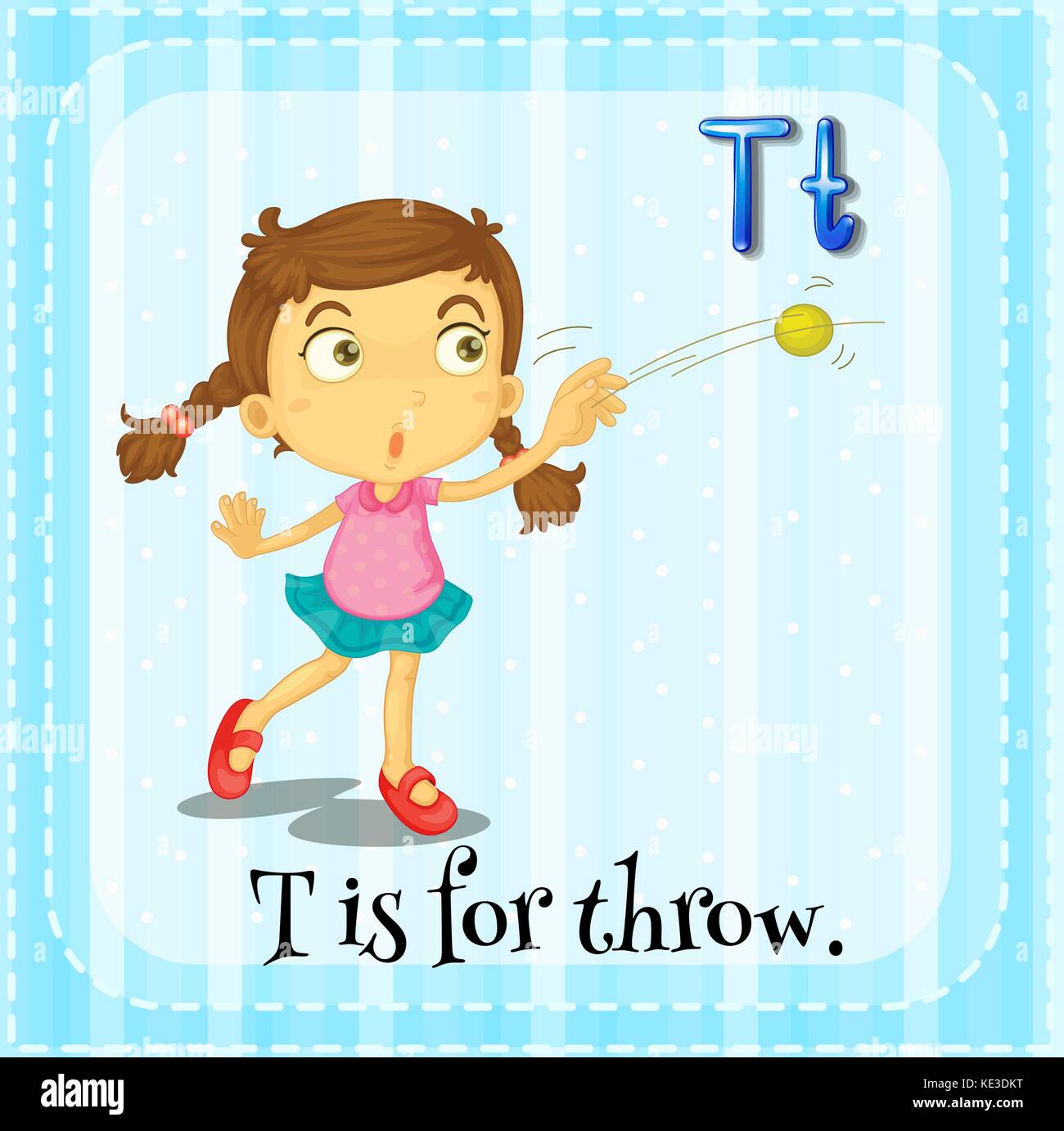 Alphabet T is for throw illustration Stock Vector Image & Art Alamy
