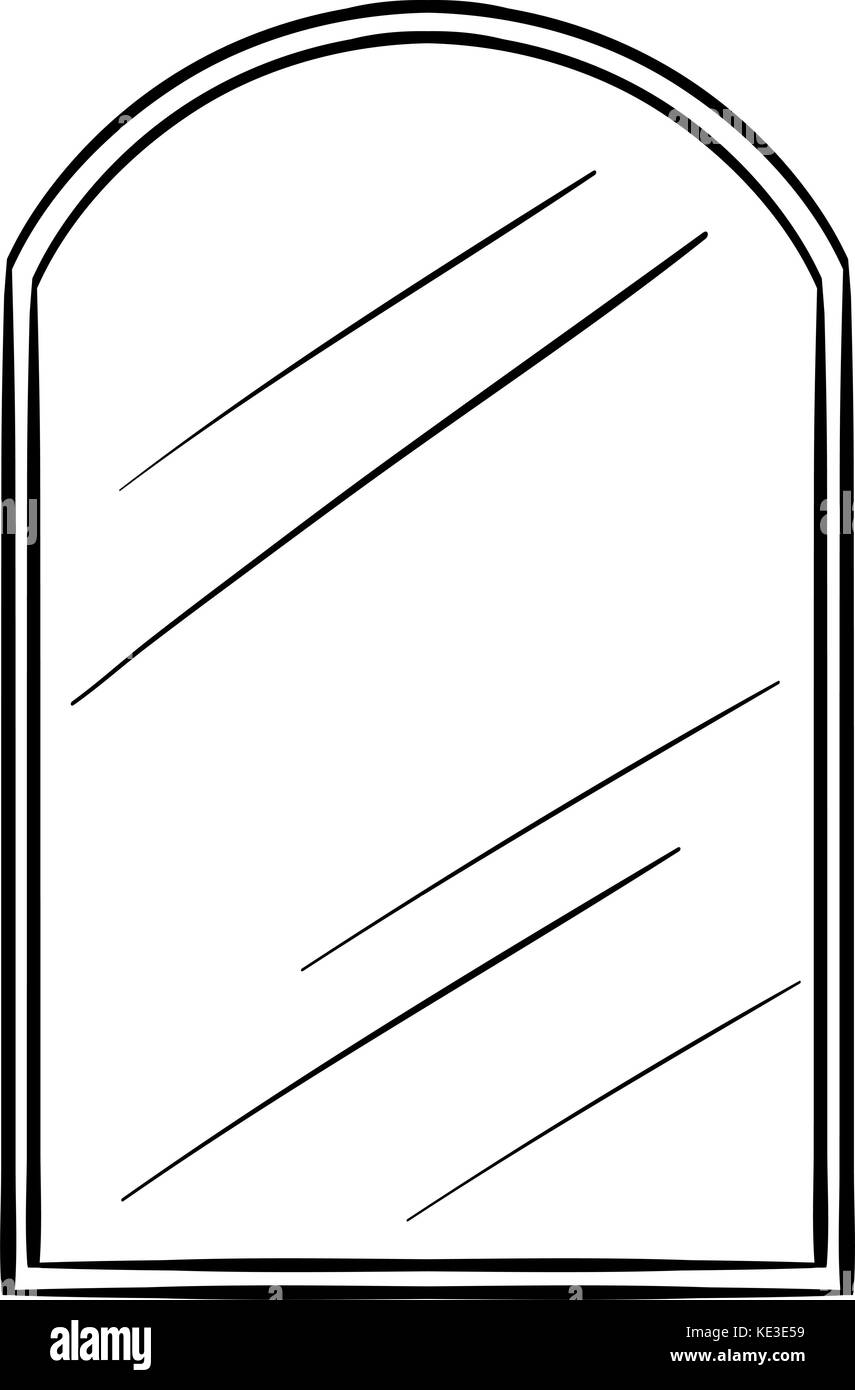 Glass mirror with frame illustration Stock Vector Image & Art Alamy