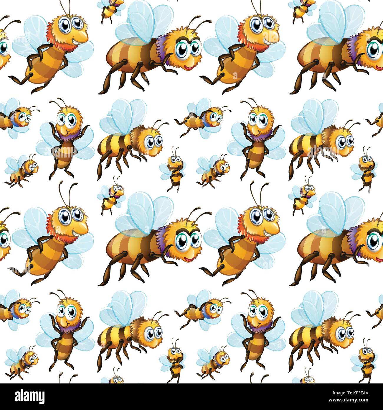 Flying little bee Stock Vector Images Alamy