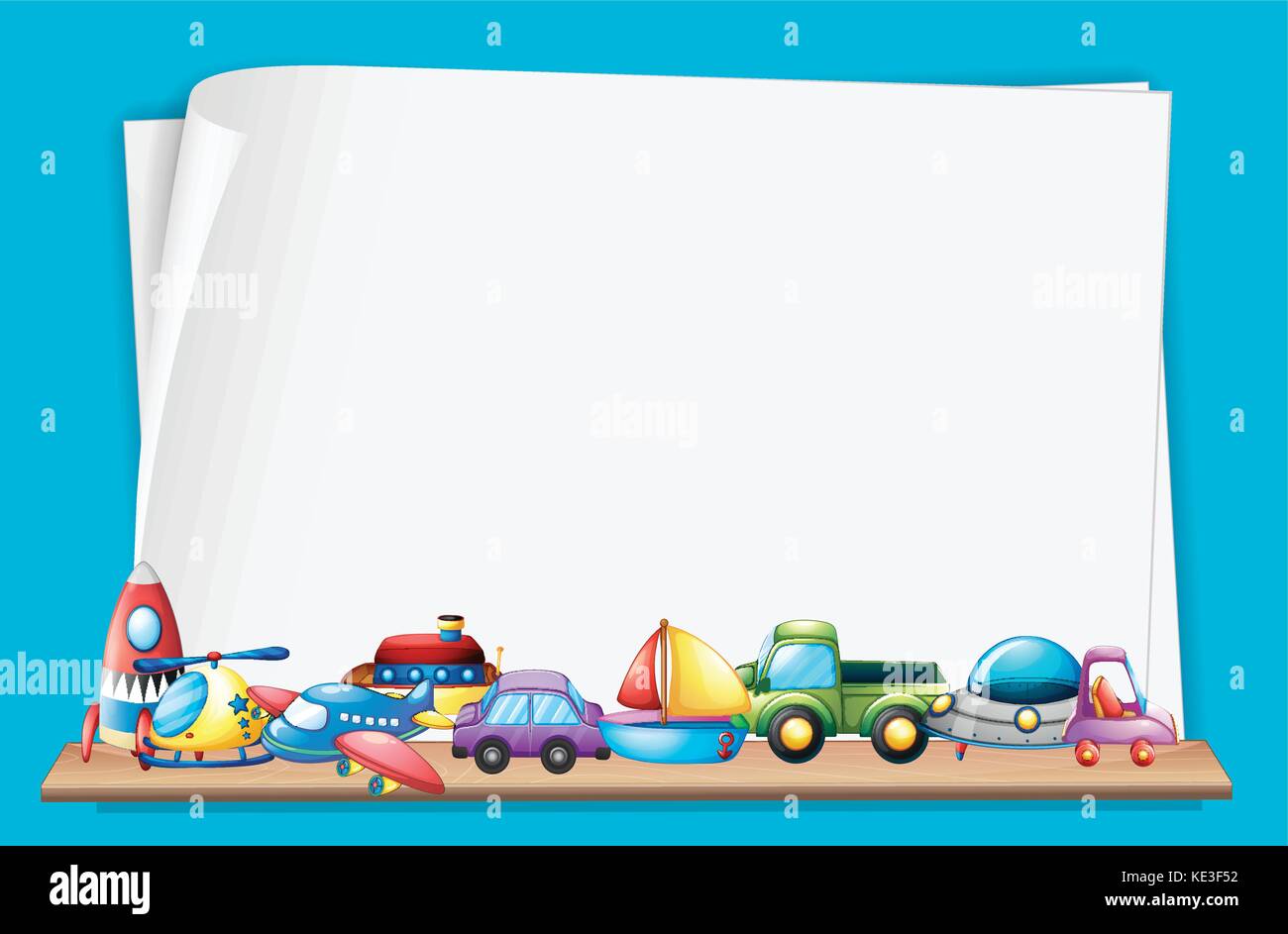 Paper template with many toys illustration Stock Vector Image & Art - Alamy