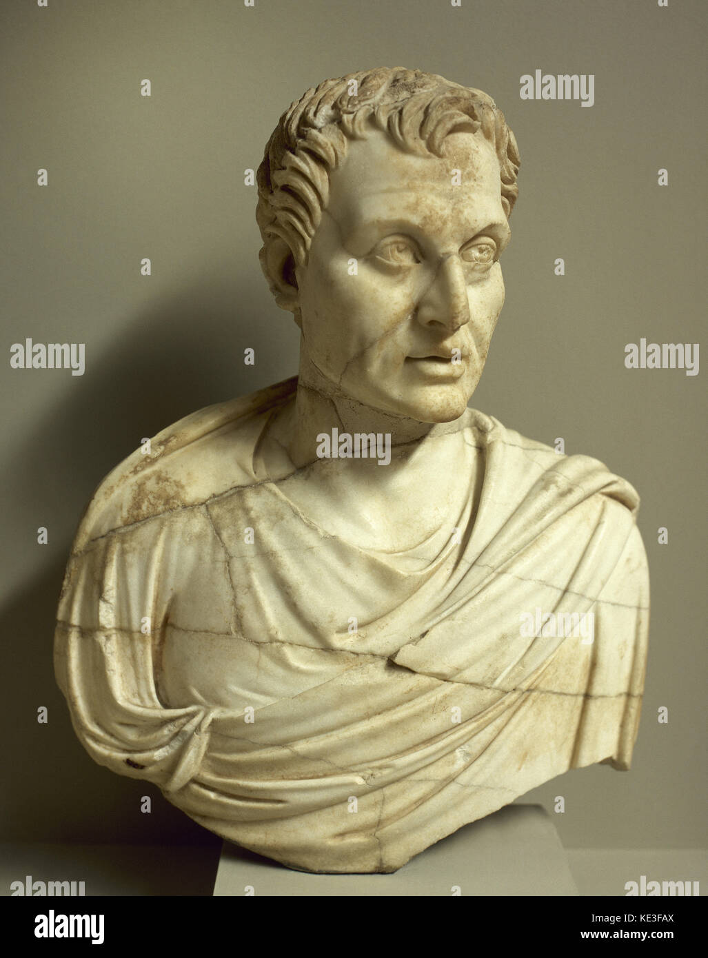 Menander I Soter (155-130 BC). Indo-Greek king of the Indo-Greek Kingdom (165-130 BC). Ephesus Museum. Turkey. Stock Photo