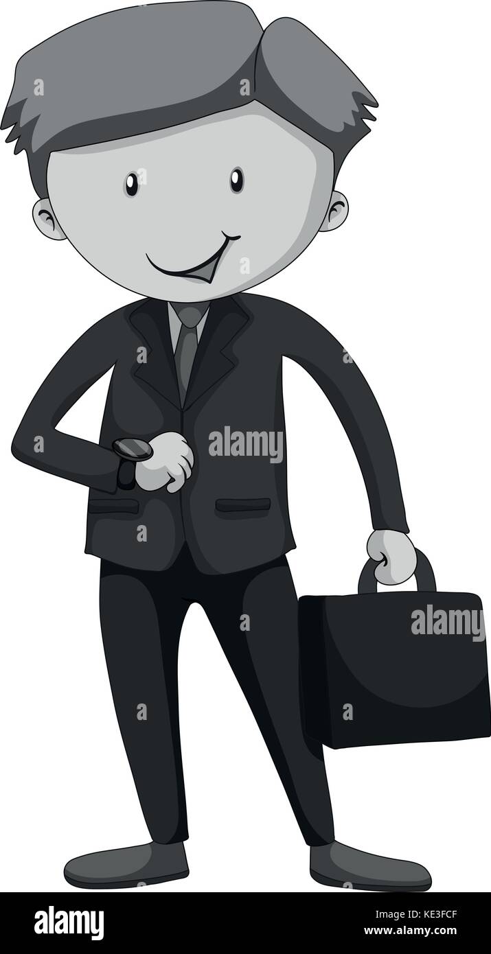 Businessman in suit carrying a briefcase Stock Vector Image & Art - Alamy