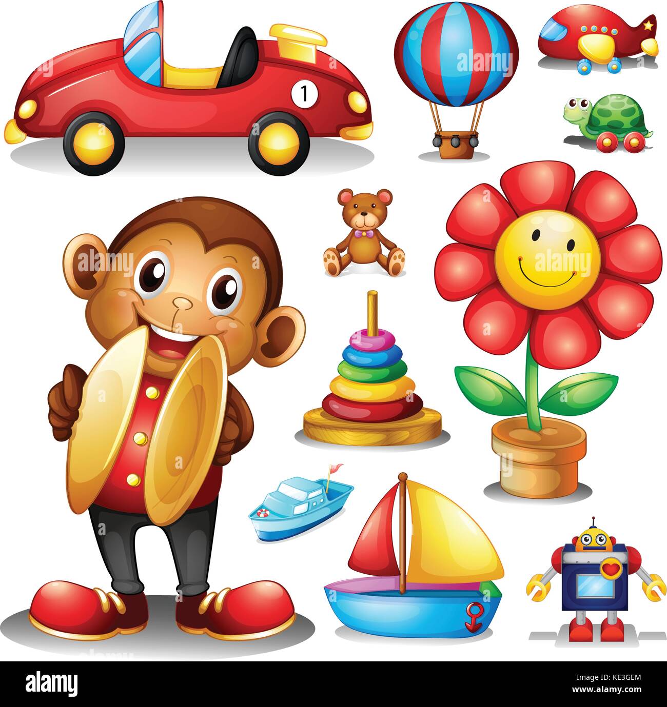 Different kind of toys illustration Stock Vector Image & Art Alamy