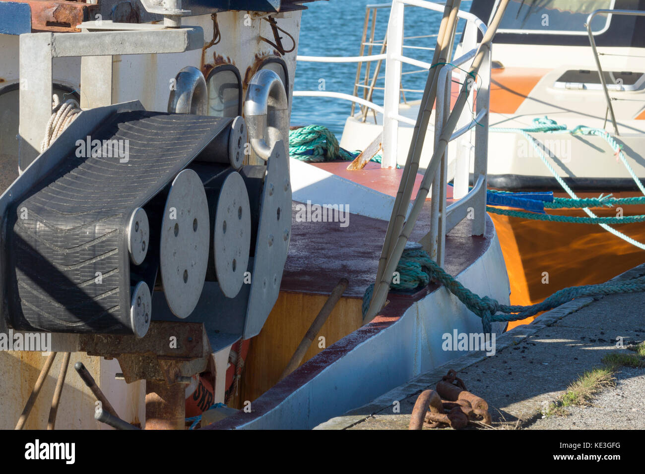 Fishing boat in Denmark Fishing boat in the harbor of Hanstholm Denmark
