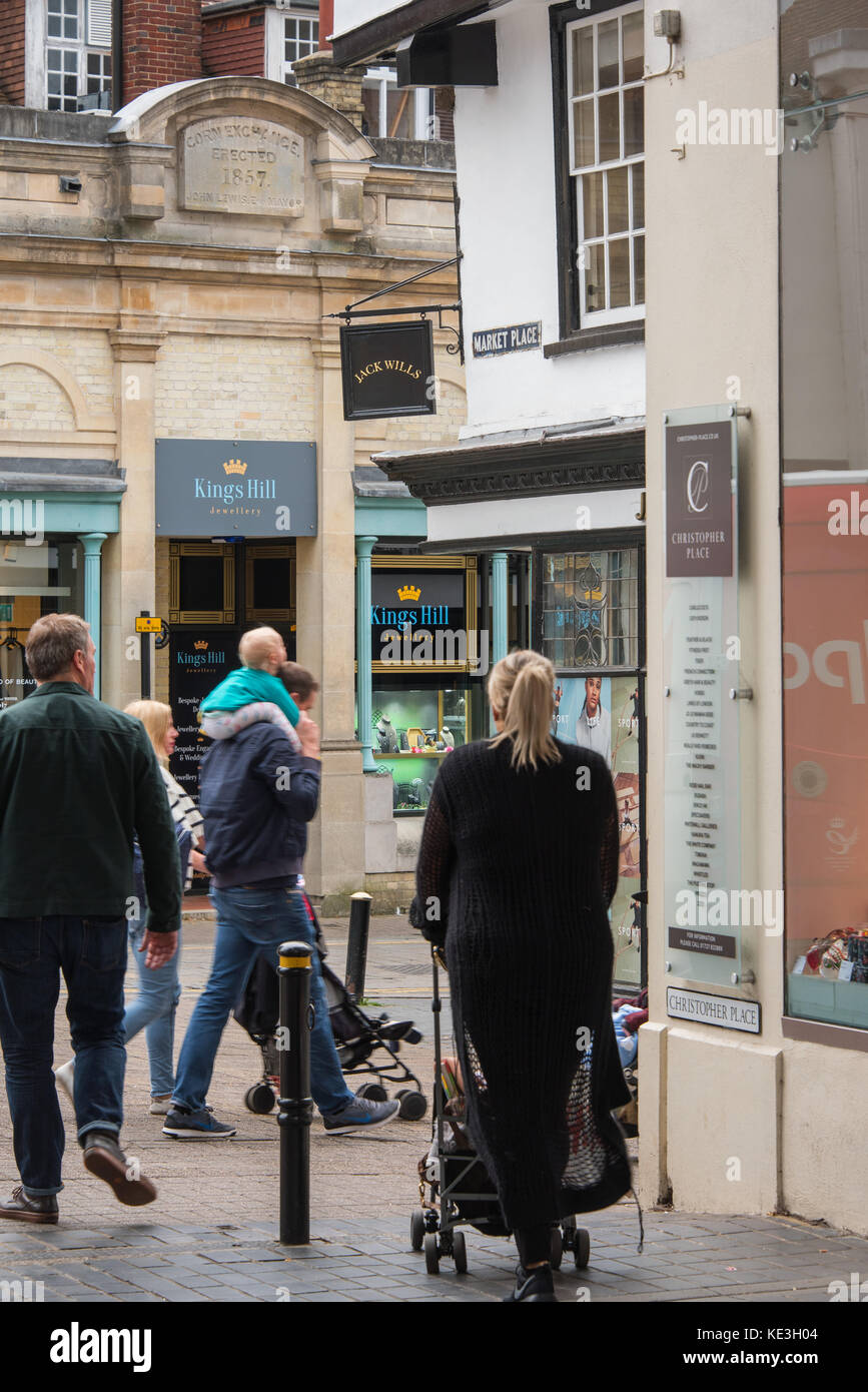 St Albans Shopping Stock Photo