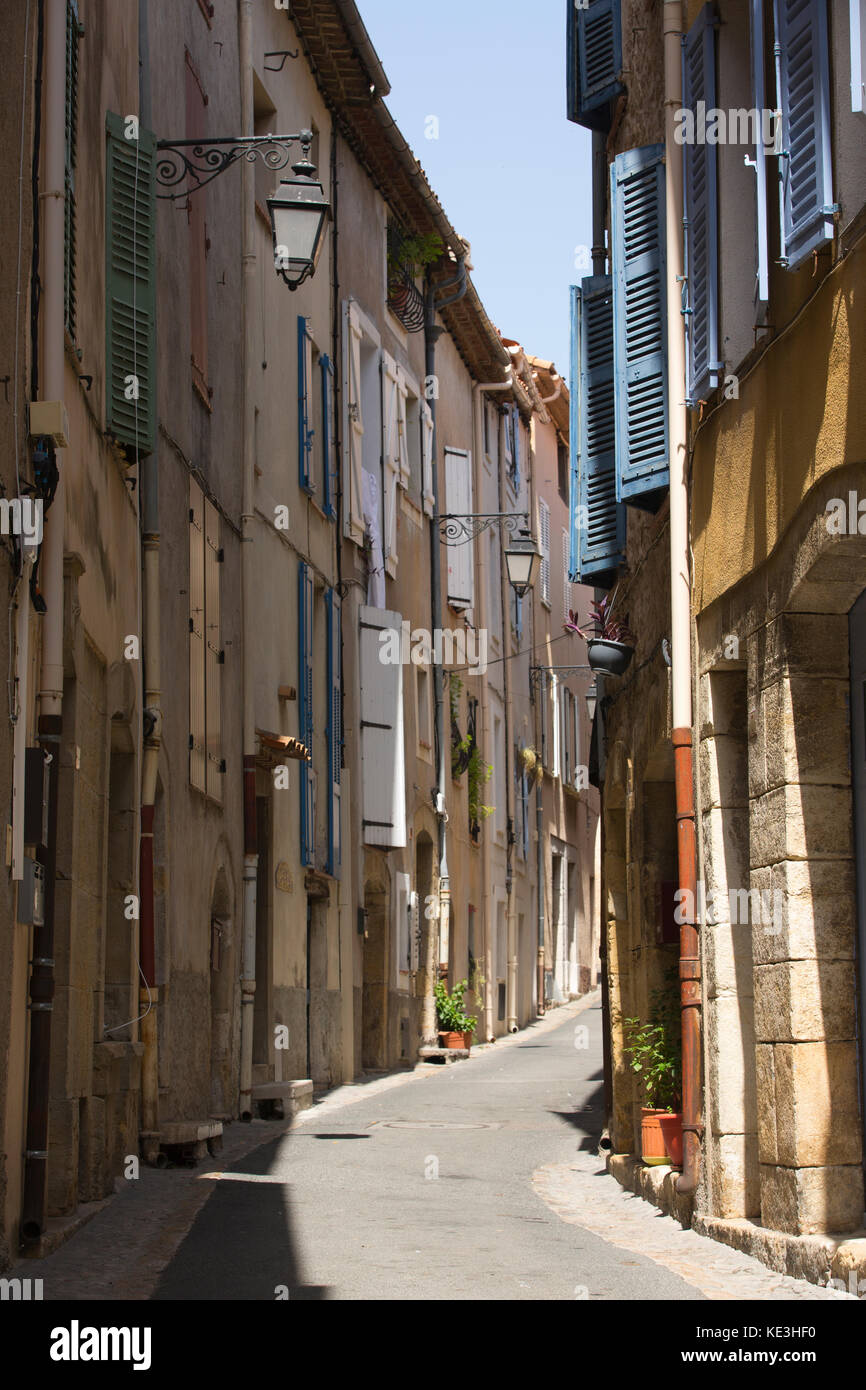 Montauroux town houses in the Var department in the Provence-Alpes-Côte d'Azur region in southeastern France, Europe Stock Photo