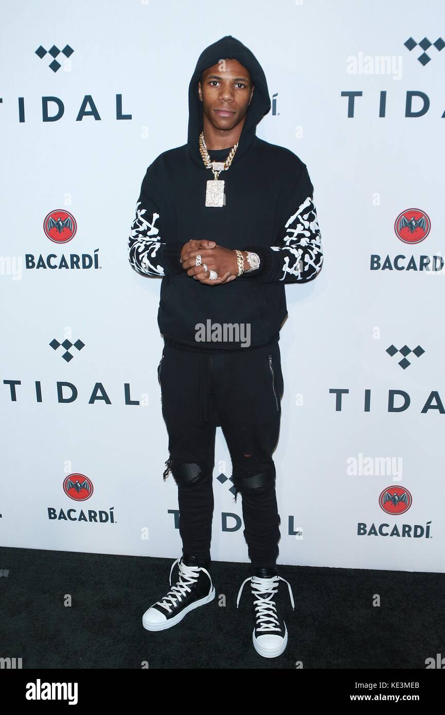 New York, NY, USA. 17th Oct, 2017. A Boogie wit da Hoodie (Julius Dubose)  at TIDAL X: Brooklyn - 3rd Annual Benefit Concert at Barclays Center on  October 17, 2017 in New