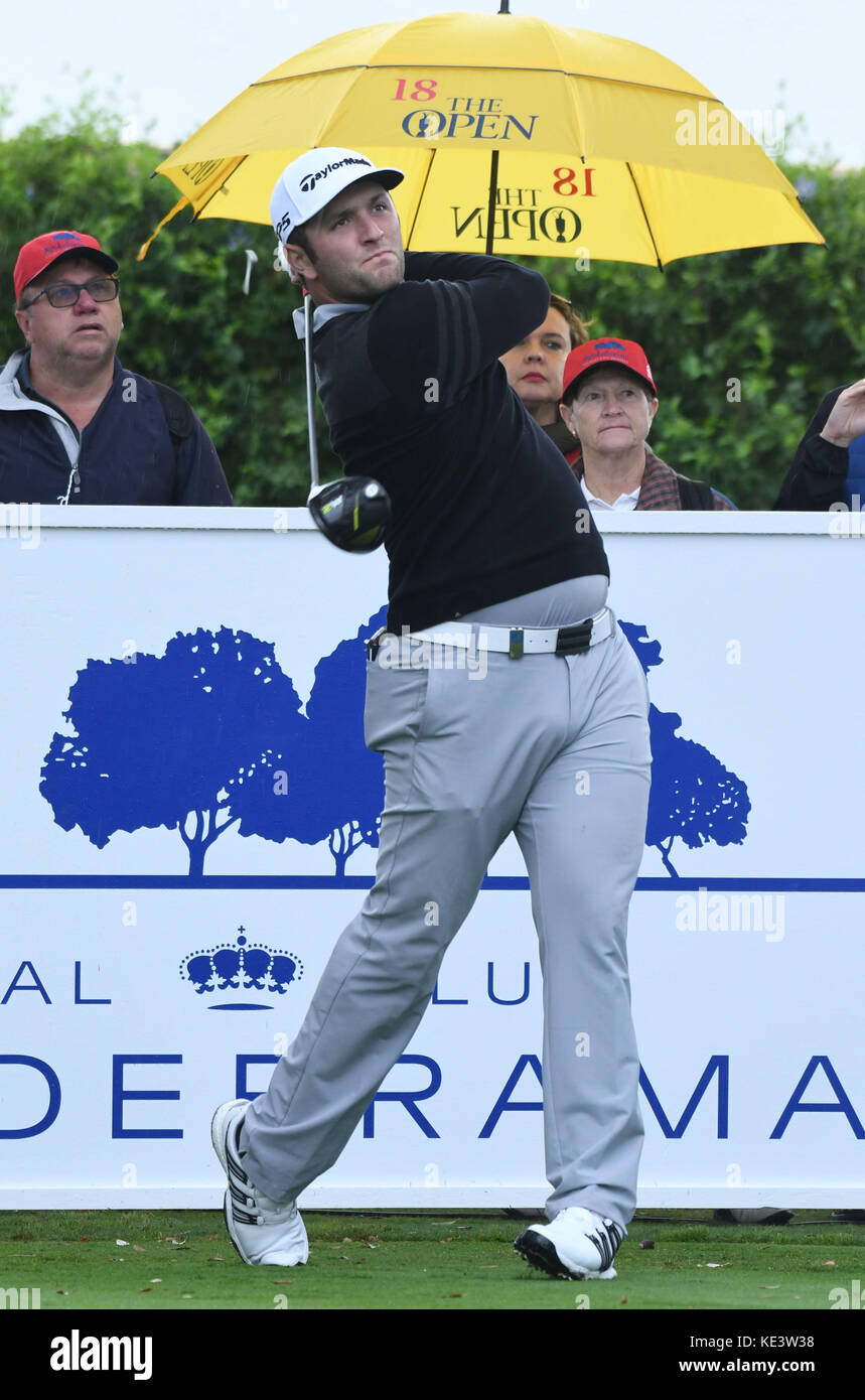 San Roque, Cadiz, Spain. 18th October, 2017. Golfer Jon Rahm during of ...
