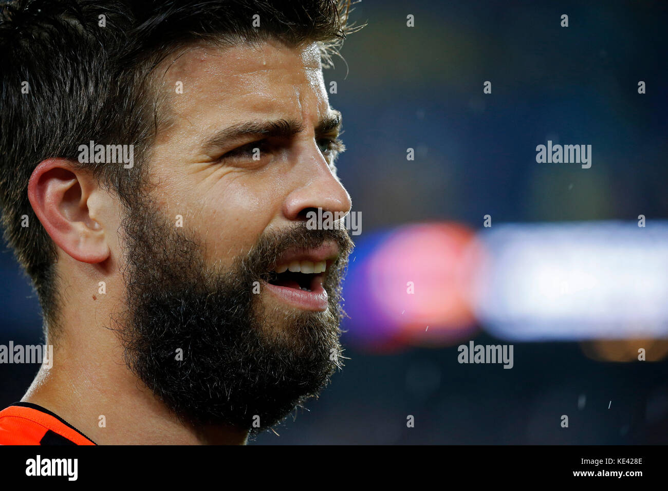 Barcelona, Spain. 18th Oct, 2017. Gerard Pique during the match between FC Barcelona v Olympiakos, corresponding to the Champions League, on october 18, 2017. Credit: Gtres Información más Comuniación on line, S.L./Alamy Live News Stock Photo