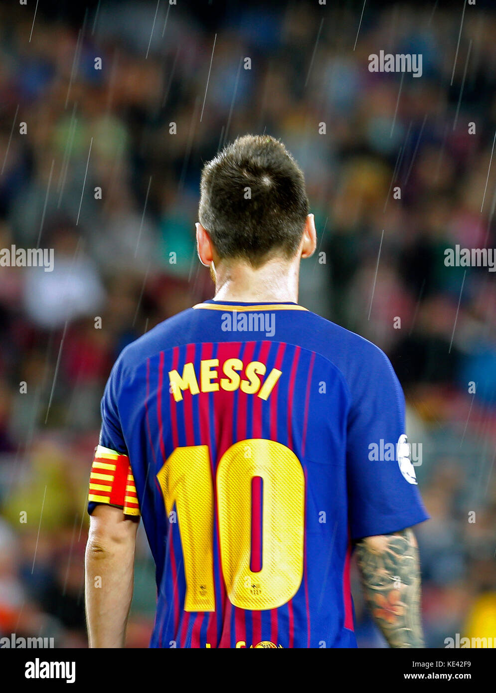 Barcelona, Spain. 18th Oct, 2017. Leo Messi during the match between FC  Barcelona v Olympiakos, corresponding to the Champions League, on october 18,  2017. Credit: Gtres Información más Comuniación on line, S.L./Alamy