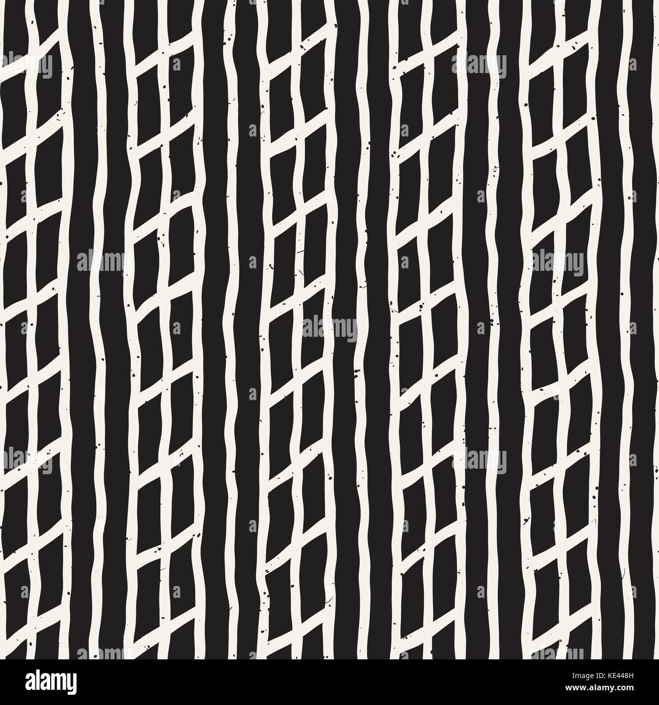 Seamless pattern with hand drawn brush strokes. Ink doodle grunge ...