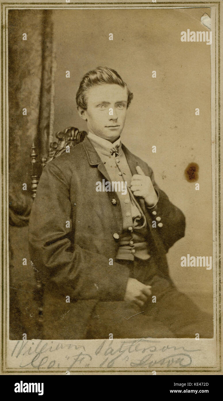 William Patterson, Private, Company F, 16th Iowa Volunteer Regiment (Union) Stock Photo