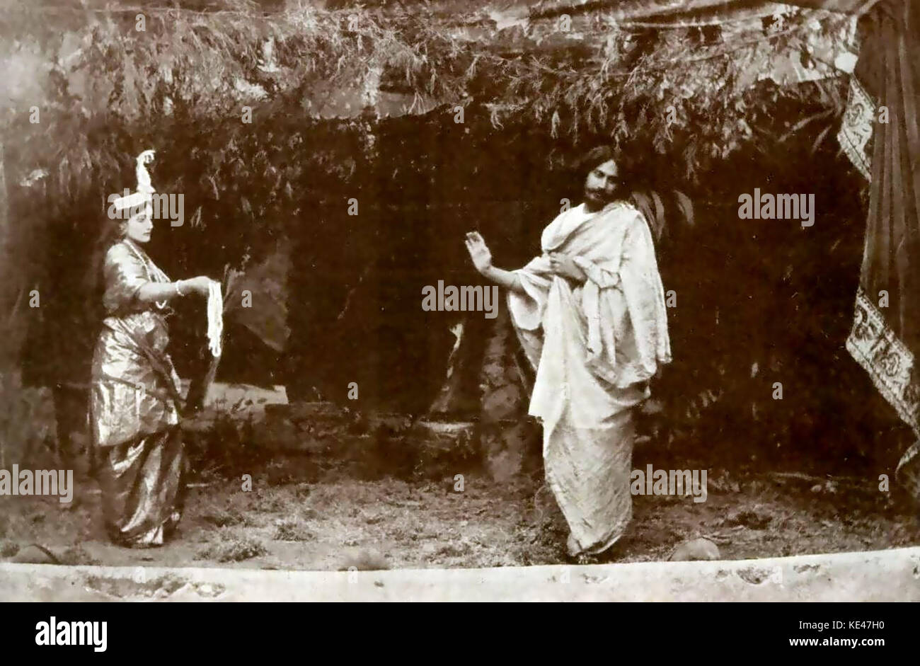 Valmiki Pratibha Indira Devi & Rabindranath Tagore Stock Photo