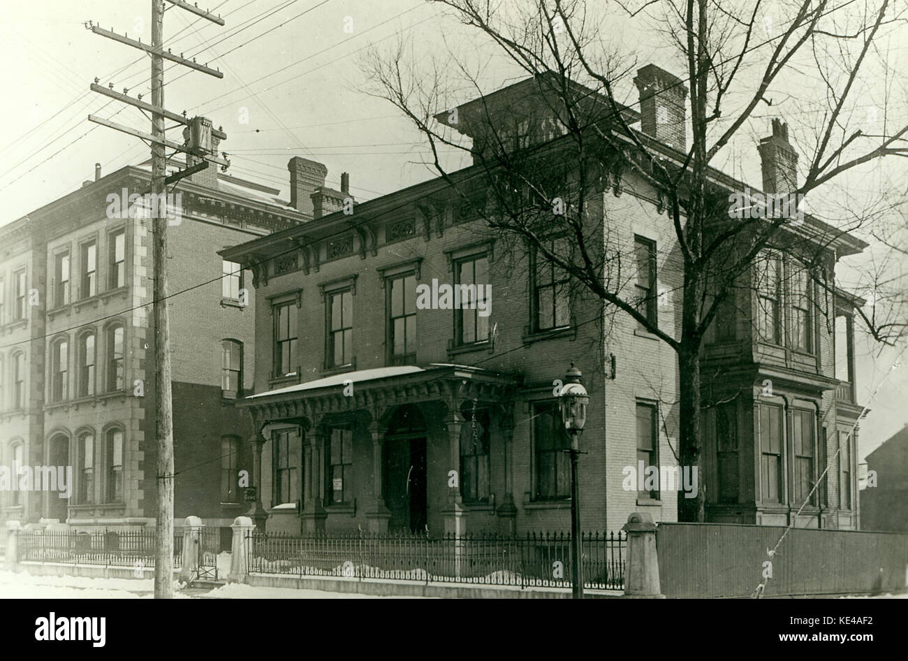 William T. Sherman Residence, 912 N. Garrison Avenue. (Garrison Avenue and Bell Avenue) Feb 1910 Stock Photo