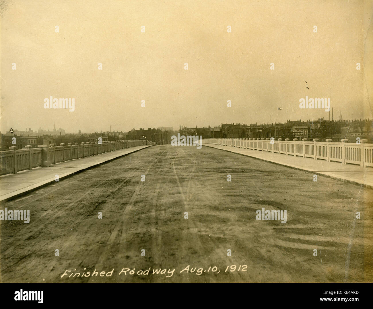 View along the Compton Avenue Viaduct after construction was completed