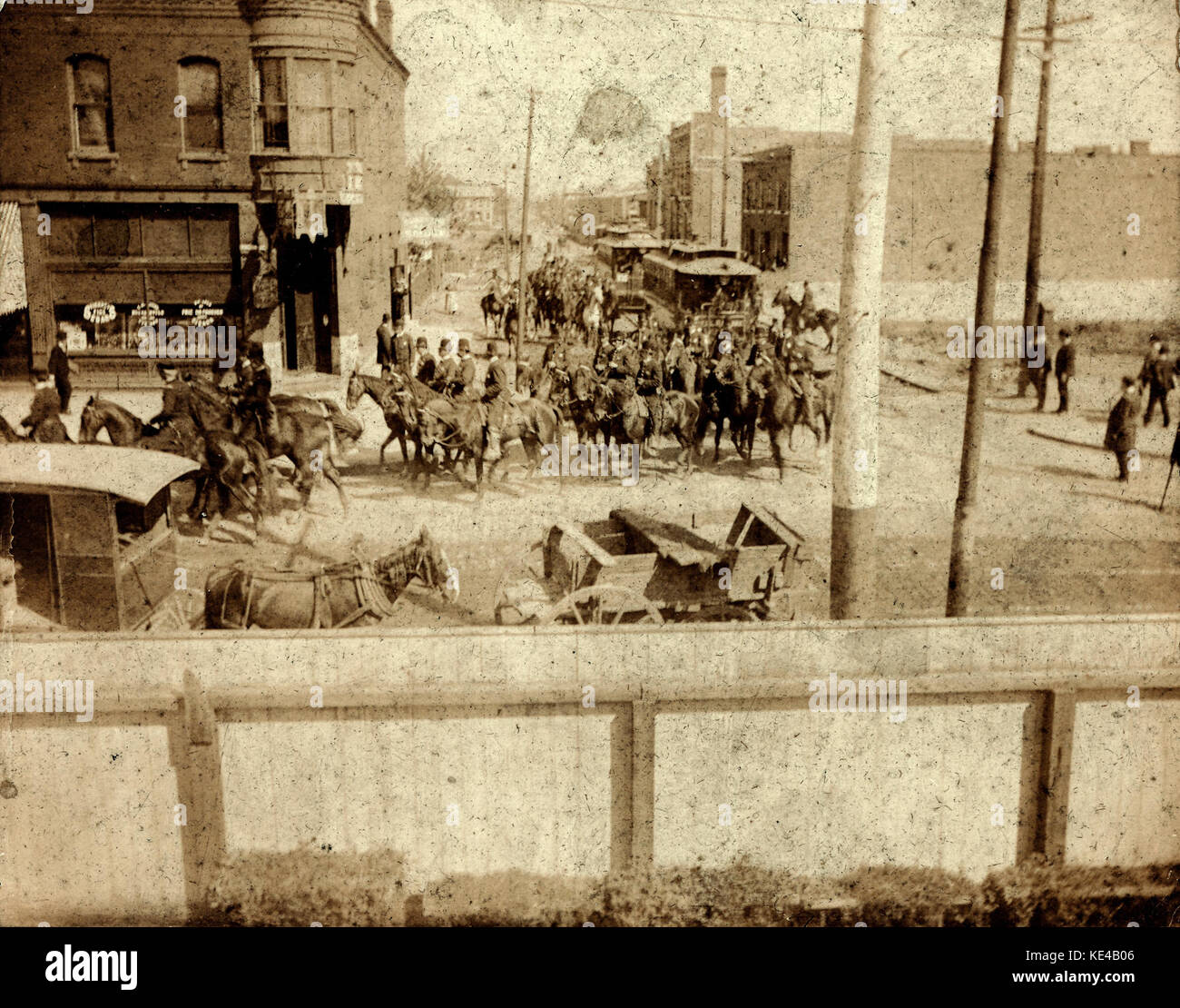 Taking out the first Lindell street car during the Streetcar Strike, 10