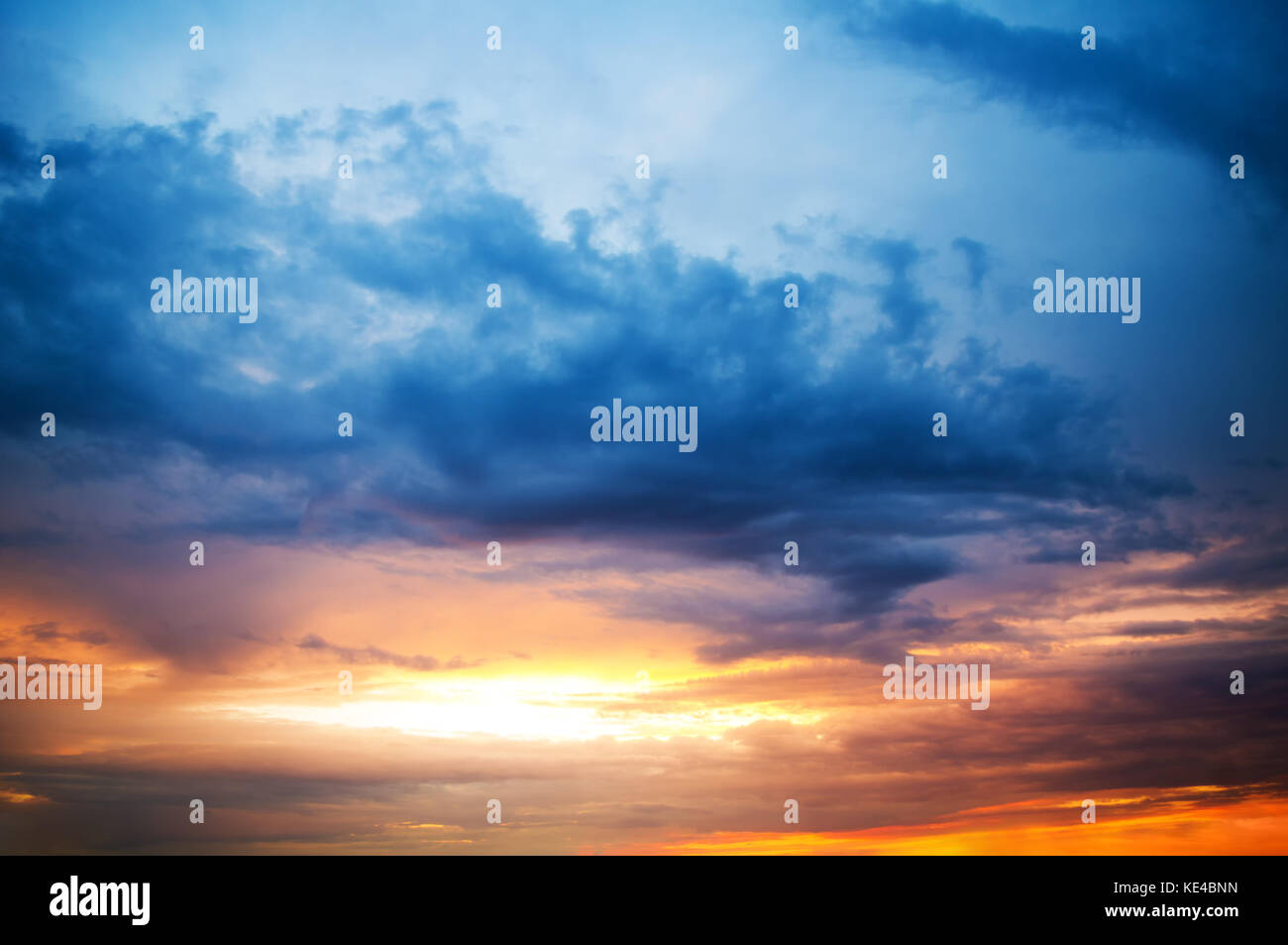 Majestic sunset cloudy sky before the storm Stock Photo - Alamy