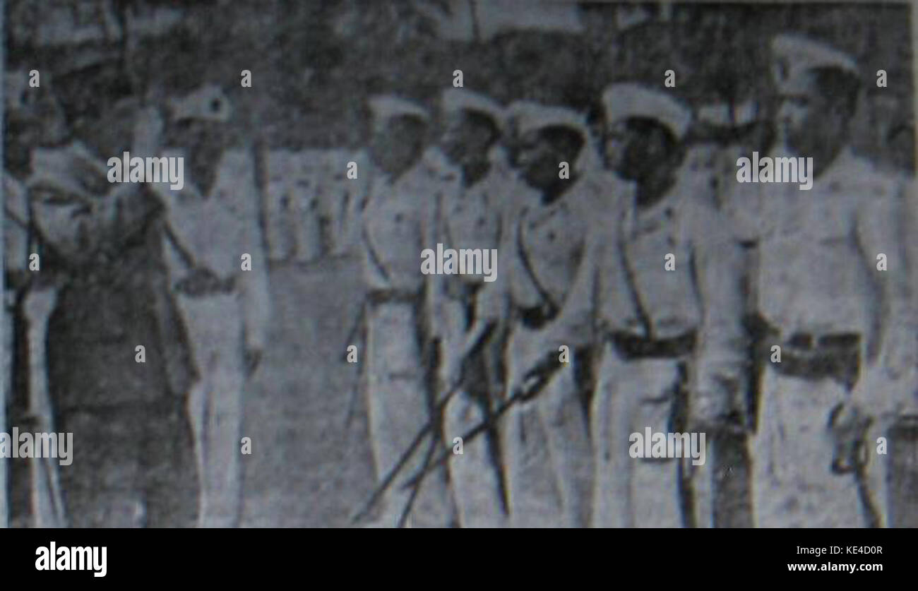 Suharto Saluting Teachers 21 May 1946 Stock Photo