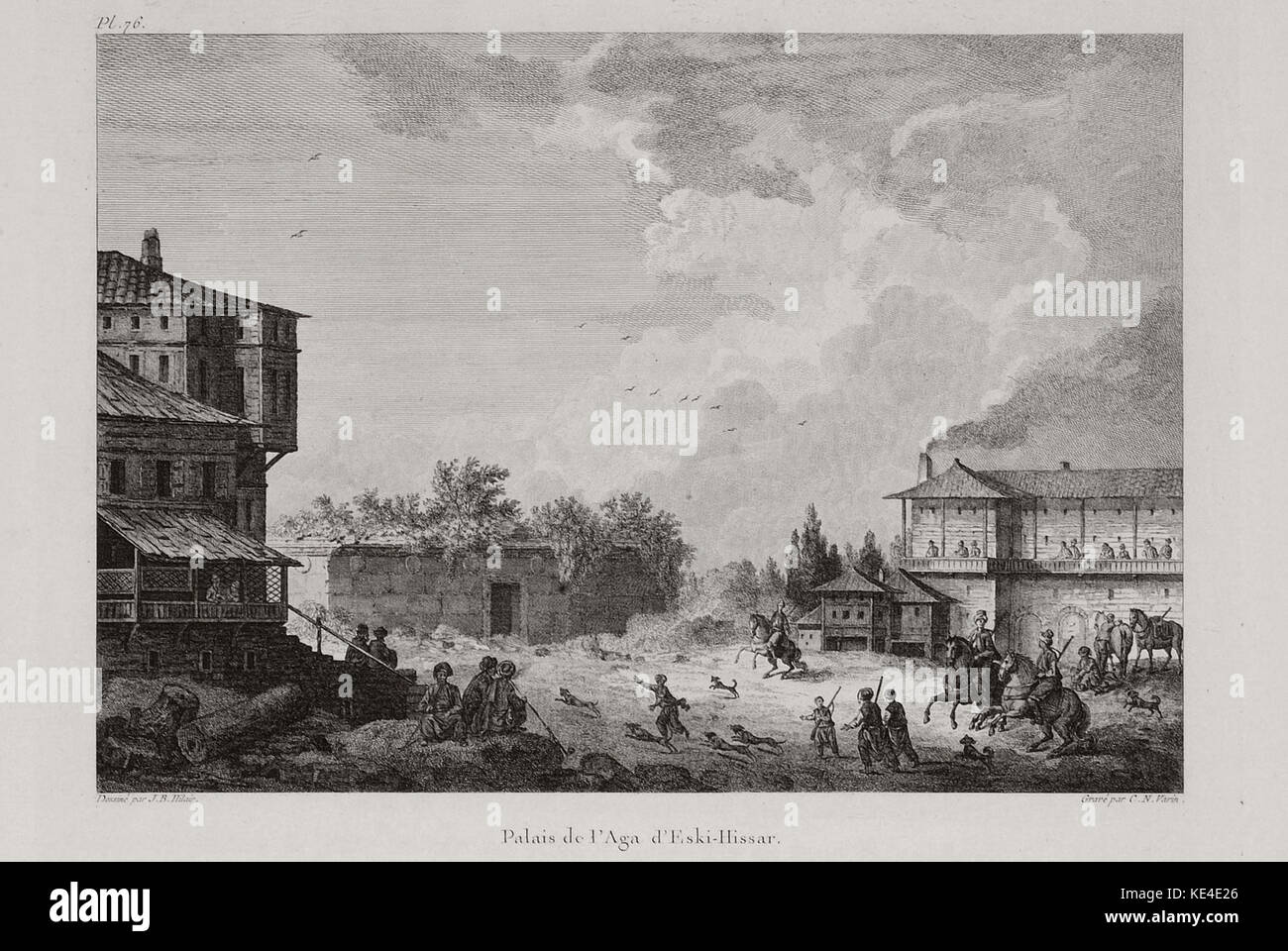Palais de l'aga d'Eski Hissar   Choiseul gouffier Gabriel Florent Auguste De   1782 Stock Photo
