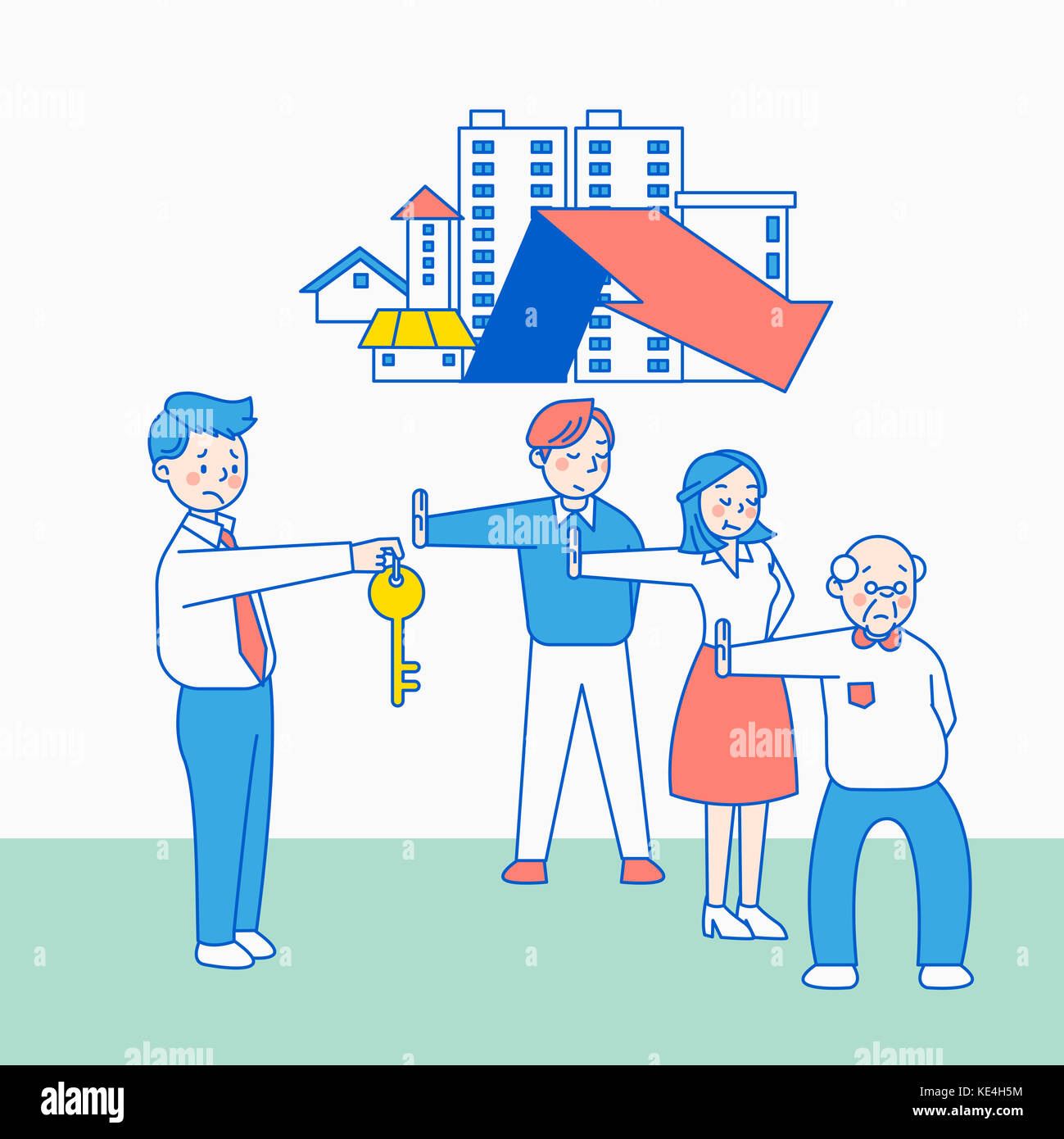 Issue of falling property prices Stock Photo Alamy