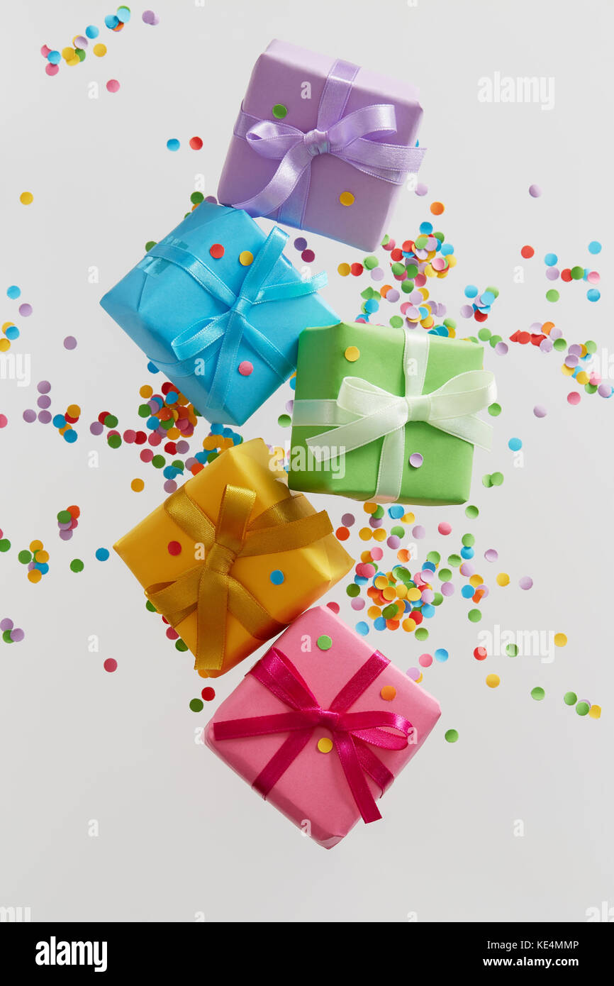 Party Confetti and Ribbon Falling Graphic by IftiDigital · Creative Fabrica