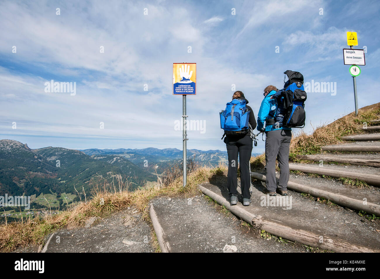 Warning signs walking path hi-res stock photography and images - Alamy
