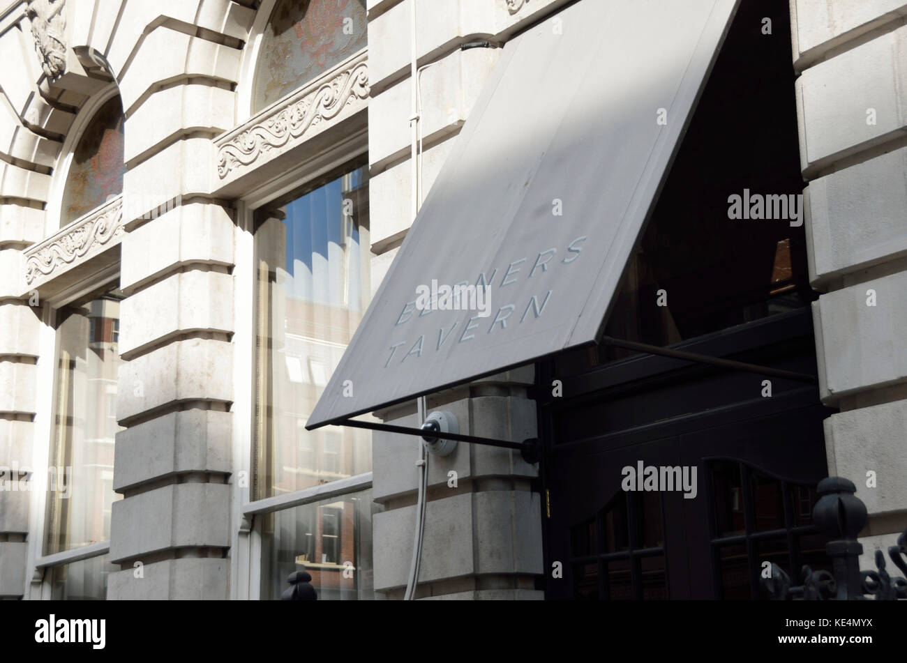 Berners Tavern in Berners St, Fitzrovia, London, UK Stock Photo Alamy
