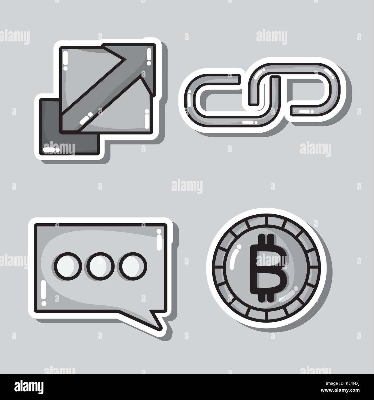 set blockchain security technology with data center Stock Vector Image ...