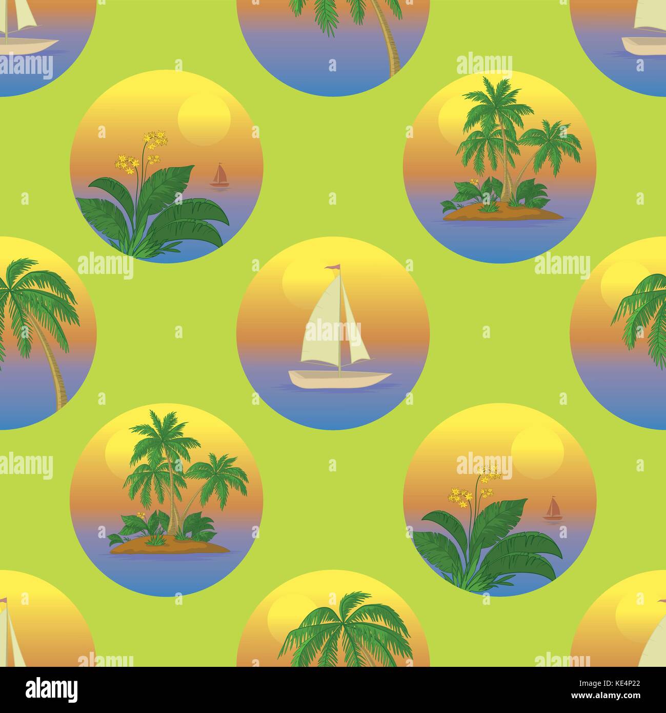 Seamless tropical background Stock Vector