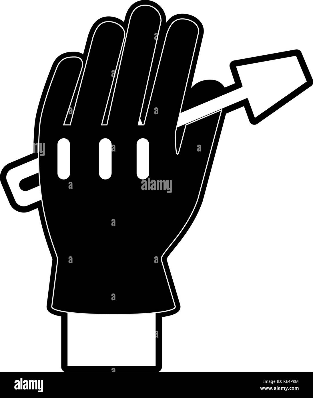 Glove gardening symbol Stock Vector