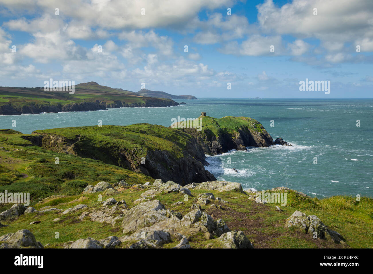 Abereiddy tower, West Wales Stock Photo - Alamy