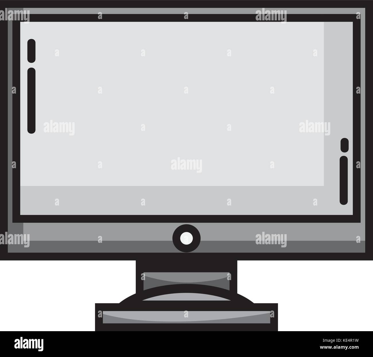 grayscale computer screen electronic technology Stock Vector Image ...