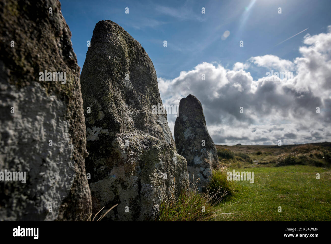 Scorhill Bronze Age Stone Circle near Gidleigh in the Dartmoor National