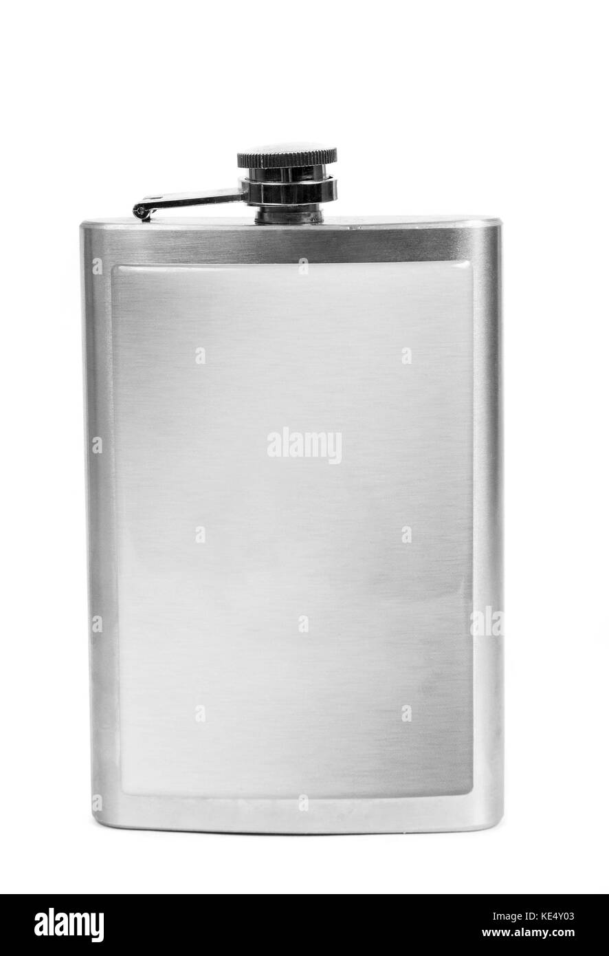 Alcohol flask on the white Stock Photo Alamy